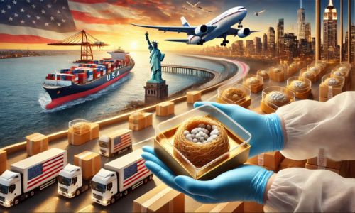 Gửi tổ yến đi Mỹ